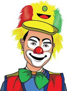 Colorful clown drawing
