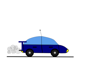 Modré auto kreslení
