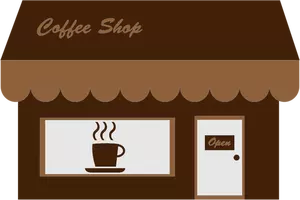 Coffee shop storefront vector image