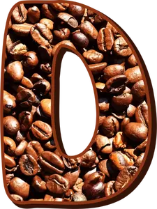 कॉफी बीन्स typography डी