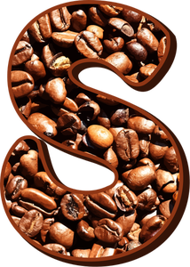Letter S with coffee filling