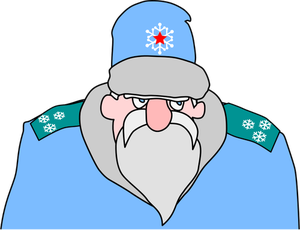 Kolonel Frost in blauwe uniform