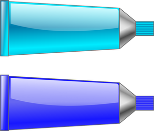 Vektor image av blå og cyan farge rør
