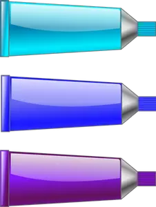 Cyaan, blauwe en paarse kleur buizen