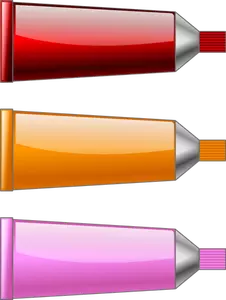Olejová barva trubky v různých barvách