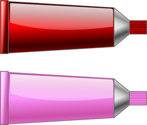 Grafica vectoriala de tuburi de culoare roşu şi roz