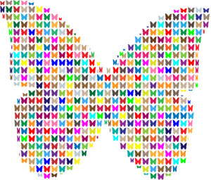 Fluture de colorat fractal