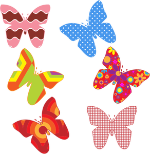 Kleurrijke vlinder patronen