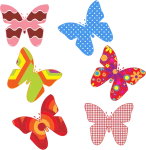 Modelli di farfalla variopinta