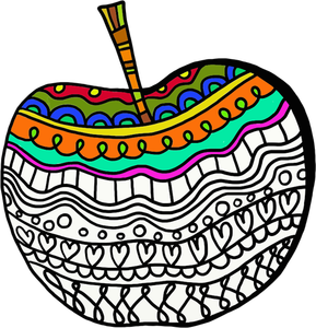 Decorated apple