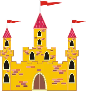 Kastil abad pertengahan yang berwarna-warni