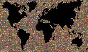 フリー クリップ アート世界地図ベクトル パブリックドメインのベクトル