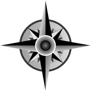 Compass rose vector drawing