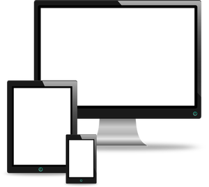 Computer, tablet and phone