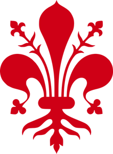 Vector escudo de la ciudad de Florencia