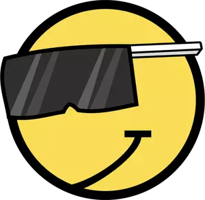 Emoticon with cool face