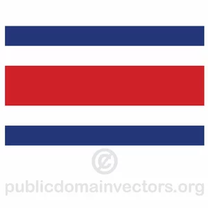 Vektor Flagge Costa Ricas
