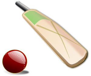 Cricket-Schläger und Ball-Vektor-Illustrationen