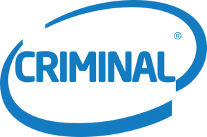 Kriminella blå logotyp
