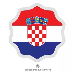 Bandera de Croacia en una pegatina