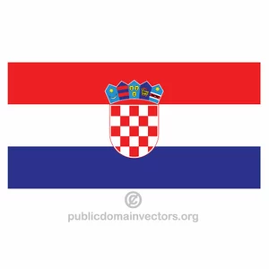 クロアチアのベクトル フラグ