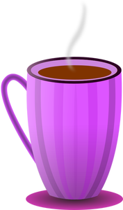 Purple thé tasse vector clipart