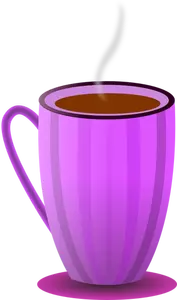 Purple tea mug vector clip art