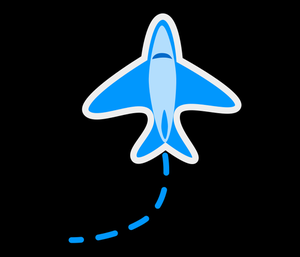 Vliegtuig cartoon afbeelding