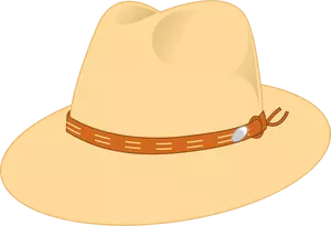 Panama style hat vector drawing