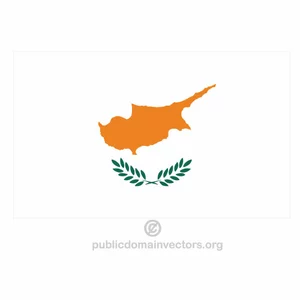 Vector flagg Kypros