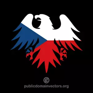 Czech flag in eagle shape