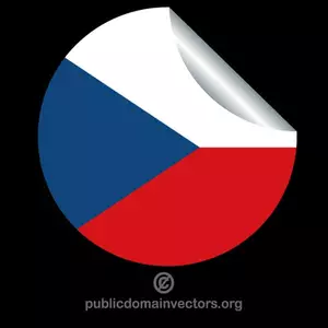 Sticker with Czech flag