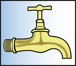 Illustration vectorielle de vieux robinet d'eau de style