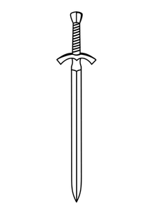 Two-edged sword vector image