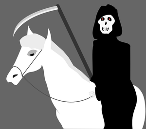 Muerte montando un pony clip arte vectorial