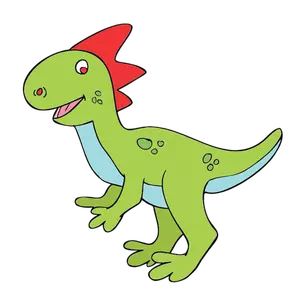 Running Green Dinosaur Clip Art at  - vector clip art online,  royalty free & public domain