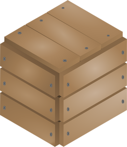 Vektorové grafiky z zabedněné dřevěný box
