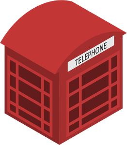 Image vectorielle de phonebox rouge