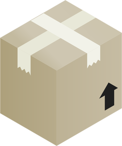 Immagine vettoriale scatola di imballaggio sellotaped