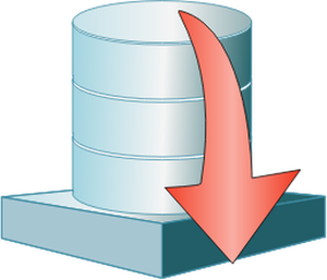 Database platform down vector image