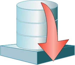 Databaseplatform neer vector afbeelding