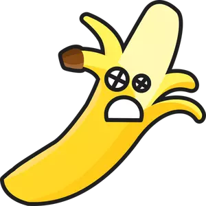 Gambar vektor takut pisang