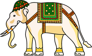 Decorado elefante ornamental