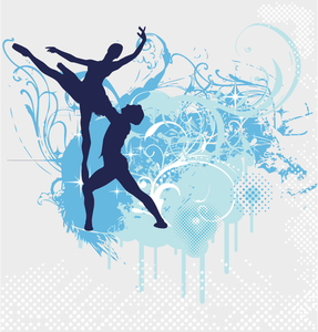 Illustration de l'affiche avec des danseurs de ballet