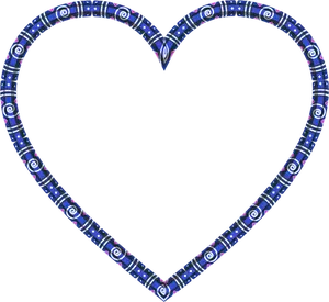 Blue heart decoration
