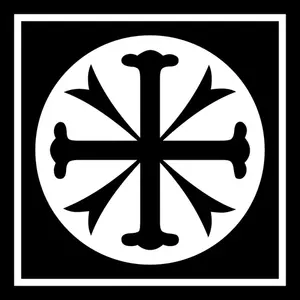 Quadrata decorativa con croce