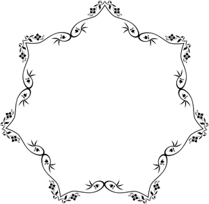 Floraler Rahmen silhouette