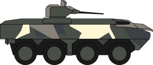 Militair voertuig illustratie