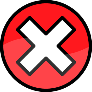 Vector image of glossy red remove button