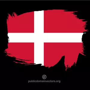 Malovaný dánská vlajka